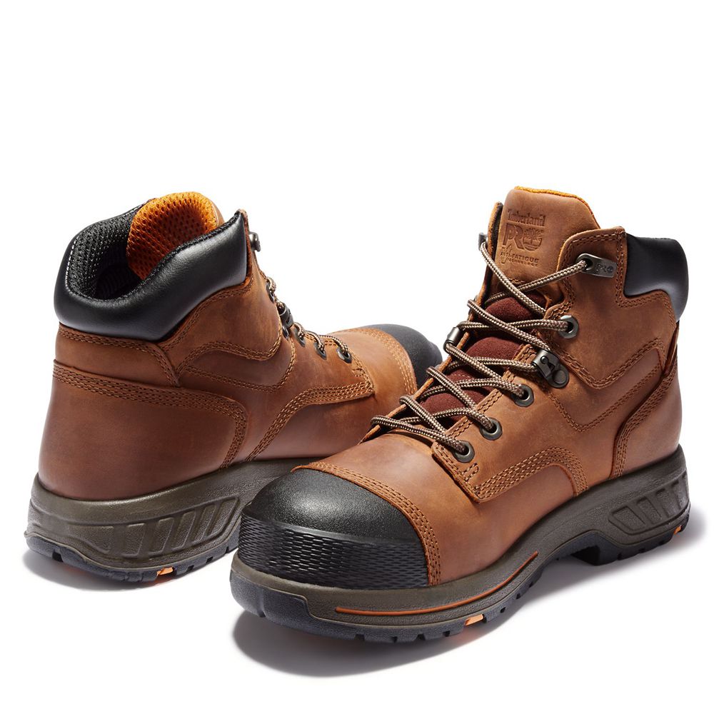 Botas de Trabajo Timberland Hombre Pro® Helix Hd 6\" Soft Toe Marrones/Negras - Chile MJW-685901